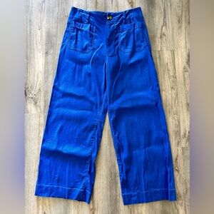 Maeve Colette Vibrant Blue Wide-Leg Pants